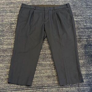 Men's Navy Pleated Microfiber Dress Pants